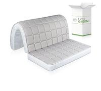 EVERGREENWEB Matelas pour canapé 120x190 cm en memoire de Forme lit pour Banquette B.Z. 10 cm de Hauteur, revêtement Blanc hypoallergénique, Matelas d'appoint Pliant en Mousse, Bed Sofa Memory