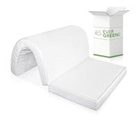 EVERGREENWEB Matelas pour canapé 120x190 cm lit pour Banquette B.Z. 10 cm de Hauteur, revêtement Blanc hypoallergénique, Matelas d'appoint Pliant en Mousse, Bed Sofa