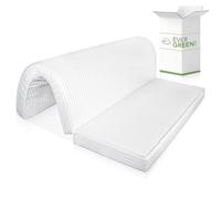 EVERGREENWEB Matelas pour canapé 160x190 cm lit pour Banquette B.Z. 10 cm de Hauteur, revêtement Blanc hypoallergénique, Matelas d'appoint Pliant en Mousse, Bed Sofa