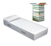 EVERGREENWEB Matelas Simple 90x190 cm - Épaisseur 25 cm - Double Face réversible - Mousse H.R - Système Triple Couche - 7 Zones de Confort - Indépendance de Couchage - Haute densité - Big Fashion