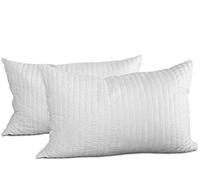 EVERGREENWEB Paire de Coussins en Mousse à mémoire de Forme, excellents pour Les cervicales douloureuses, Rembourrage 100% Flocon de Mousse à mémoire de Forme,