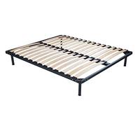 EvergreenWeb - Sommier en kit à Lattes en Bois 140x190 avec hetre multiplis Haute 30 orthopédique, sommier lit Double à Cadre Lattes renforcé sur Pieds Amovible, pour Tous Les Matelas et oreillers