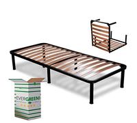 Evergreenweb - Sommier lit Pliable 120x190 cm orthopédique Haut 35 cm- sommier à Lattes en Bois de Etre renforcé - avec 6 Pieds Amovible