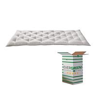 EvergreenWeb - Surmatelas Simple 120X190 cm orthopédique Flocon de memoire de Forme-pour lit H 7 cm futon avec Housse Protection hypoallergénique Topper Viscose élastique