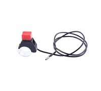 EVGATSAUTO Bouton d'Arrêt d'Urgence, Mini Moto Quad Dirt Bike Stop Switch Universel pour Guidon 22mm, Sécurité Moteur avec Ligne