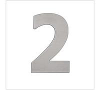 EVI Herrajes 650/80 -Numéro de la maison, "2" de 80mm, finition inox mat (stainless steel)