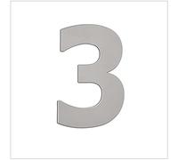 EVI Herrajes 650/80 -Numéro de la maison, "3" de 80mm, finition inox mat (stainless steel)