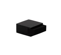 EVI Herrajes | Arrêt de porte au sol - Design carré |25x14 mm | Acier - Laqué noir | Montage adhésif | I-197/14