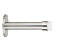 EVI Herrajes | Butée Adhésive Pour InstalLaiton Murale | 90 x 45 mm | Acier Inoxydabl | Caoutchouc Blanc | Amortisseur antichocs | I-128BADAM