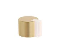EVI Herrajes Butée adhésive pour porte de sol | Ø24 x 20 mm | Laiton avec caoutchouc de protection | Pour intérieur et extérieur | Protecteur de porte | 04019324BLMT