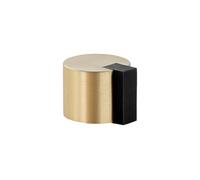 EVI Herrajes Butée adhésive pour porte de sol | Ø24 x 20 mm | Laiton avec caoutchouc de protection | Pour intérieur et extérieur | Protecteur de porte | Mod. I-04019324LMT