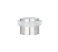 EVI Herrajes | Butée de porte adhésive | Ø24x20 mm | Caoutchouc silicone naturel blanc | Acier inox mat | Haute adhérence | 100% fonctionnel | Mod. I-163-B