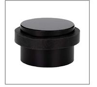 EVI Herrajes | Butée De Porte Adhésive | 35 x 19 mm | Caoutchouc Noir En Silicone Naturel | Acier inoxydable Finition Laqué Noir | Fixation Simple | 100% fonctionnel | Mod. I-140