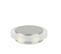 EVI Herrajes| Butée De Porte AdhéSive| 45 x 14 mm| Caoutchouc Blanc En Silicone Naturel| Acier Inoxydabl| Forte AdhéSion| 100% fonctionnel| Mod. I-20335X12BAM