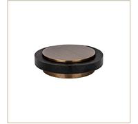 EVI Herrajes| Butée De Porte AdhéSive| 45 x 14 mm| Caoutchouc Noir En Silicone Naturel| Laiton| Finition Cuir Vieilli| Forte AdhéSion| 100% fonctionnel| Mod. I-20335X12CU