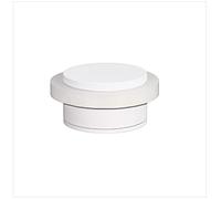 EVI Herrajes | Butée De Porte Adhésive | 45 x 20 mm | Base filetée | Caoutchouc Blanc | Acier Inoxydabl | Laqué Blanc | Outils, Vis + Cheville De Fixation Compris | Mod. I-203/35X19-DUAL-BL