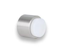 EVI Herrajes| Butée De Porte AdhéSive Pour Mur| 28 x 28 mm| Caoutchouc Blanc| Acier Inoxydabl| Finition Mate| Forte AdhéSion| 100% fonctionnel| Mod. I-198/28-BTPM-AM