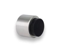 EVI Herrajes| Butée De Porte AdhéSive Pour Mur| 28 x 28 mm| Caoutchouc Noir| Acier Inoxydabl| Finition Mate| Forte AdhéSion| 100% fonctionnel| Mod. I-198/28-TPM-AM