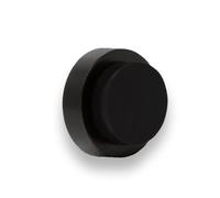 EVI Herrajes | Butée De Porte Adhésive Pour Mur/PoignéE | 24 x 14 mm | Caoutchouc Noir | Acier inoxydable V2A | Laqué Noir | Outils, Vis + Cheville De Fixation Compris | Mod. I-20524TPMNG