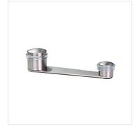 EVI Herrajes | Butée De Porte | Fixation Adhésive Ou Avec Vis + Cheville | Dispositif de Retenue Rotatif | Pour Portes Jusqu’à 70 mm | Caoutchouc Transparent | Acier inoxydable | Mod. I-152T