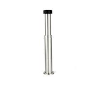 EVI Herrajes| Butée de Porte Pour Mur Ajustable| 88-160 mm| Caoutchouc Noir| Acier Inoxydabl| Finition Mate| Outils, Vis + Cheville De Fixation Compris| Mod. I-182K