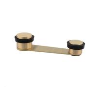 EVI Herrajes Butée de porte rotative pour porte jusqu'à 50 mm | Laiton finition satinée mate | Caoutchouc noir | Comprend vis + cheville de fixation | Mod. I-164-MT