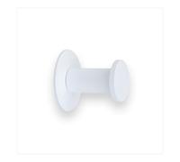 EVI Herrajes Cintre de salle de bain | Crochet mural en acier inoxydable | laqué blanc | Pour suspendre vêtements, manteaux ou serviettes | Porte-serviettes adhésif et/ou vis | 190DUALBL