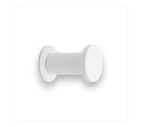 EVI Herrajes Cintre de Salle de Bain | Crochet Mural en Acier Inoxydable | laqué Blanc | pour Suspendre vêtements, Manteaux ou Serviettes | Porte-Serviettes avec vis Invisible | 190CBBL