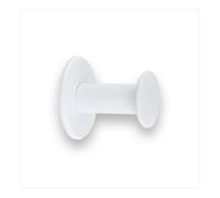 EVI Herrajes Cintre de Salle de Bain | Crochet Mural en Acier Inoxydable | laqué Blanc | pour Suspendre vêtements, Manteaux ou Serviettes | Porte-Serviettes adhésif et/ou vis | 188DUALBL