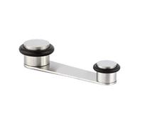 EVI Herrajes I-164 - Butoir de porte, RETENIR, finition inox mat (stainless steel) caoutchouc noir