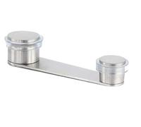 EVI Herrajes I-164-T - Butoir de porte, RETENIR, finition inox mat (stainless steel) caoutchouc transparent