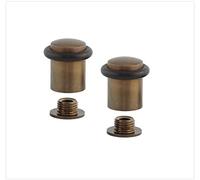 EVI Herrajes | Lot de 2 Butoirs de Porte en Laiton | Ø20x29mm | Finition Rustique | Installation par vis | Mod. 108RU