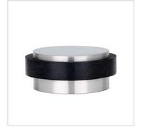 EVI Herrajes| Mini Butée De Porte AdhéSive | Ø24x12mm | Acier inoxydable Finition Mate - Caoutchouc Noir | Forte AdhéSion | 100% fonctionnel | Mod. I-163x12