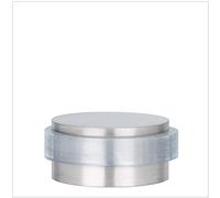 EVI Herrajes| Mini Butée De Porte AdhéSive | Ø24x12mm | Acier inoxydable Finition Mate - Caoutchouc Transparent | Forte AdhéSion | 100% fonctionnel | Mod. I-163x12