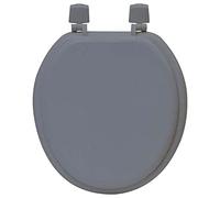 Evideco 4105180 rond WC en bois moulé solide Gris 15.5"l X 36,2 cm W