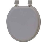 EVIDECO Abattant WC rond en bois moulé marron taupe 4105165