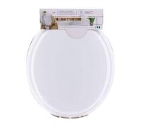 Evideco Abattant WC rond en bois moulé massif, 4105100