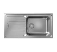 Evier 1 bac avec égoutoir HANSGROHE S44 inox