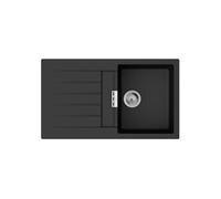 hansgrohe évier encastré 43356170 750x490mm, bassin principal et supplémentaire, 840 x 480 mm, noir graphite