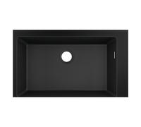 Evier à encastrer 1 bac HANSGROHE S51 660 avec vidage manuel noir graphite