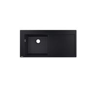 Hansgrohe Évier en granit S 51 S5110-F450 105×51 cm 1 bac égouttoir à droite noir graphite 43330170