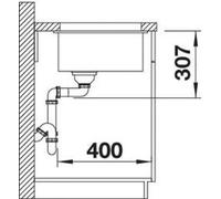 Evier à encastrer 530x460mm gris - Blanco - 523433 - subline 500-u