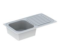 Evier à encastrer Céramique VALLAURIS - 92 x 50 cm - GEBERIT - une cuve - un égouttoir - 00681000000
