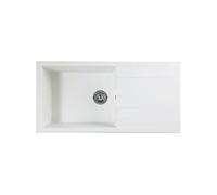 Evier a encastrer CUBE en SMC BLANC UNI 17 1 bac dim. 100 * 50 cm vidage man