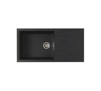 Evier a encastrer CUBE en SMC NOIR PAILLETE 06 1 bac dim. 100 * 50 cm vidage