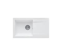 Evier a encastrer EINNA, en SMC BLANC UNI - 17, 1 bac, dim. 78 * 43,5 cm, vidage manuel