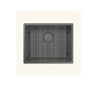 Evier à encastrer ou sous-plan inox PVD noir métallisé MAYA 1 bac 540x440 avec grille