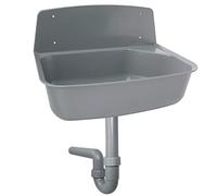Évier avec siphon en polypropylène DN50 - Gris - 100% plastique recyclé