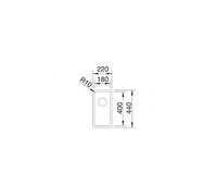 Evier Blanco CLARON 180-U 220 x 440 mm acier inoxydable 521565