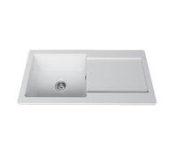 Évier céramique blanc brillant Vitra ARKITEKT 1 grand bac 1 égouttoir